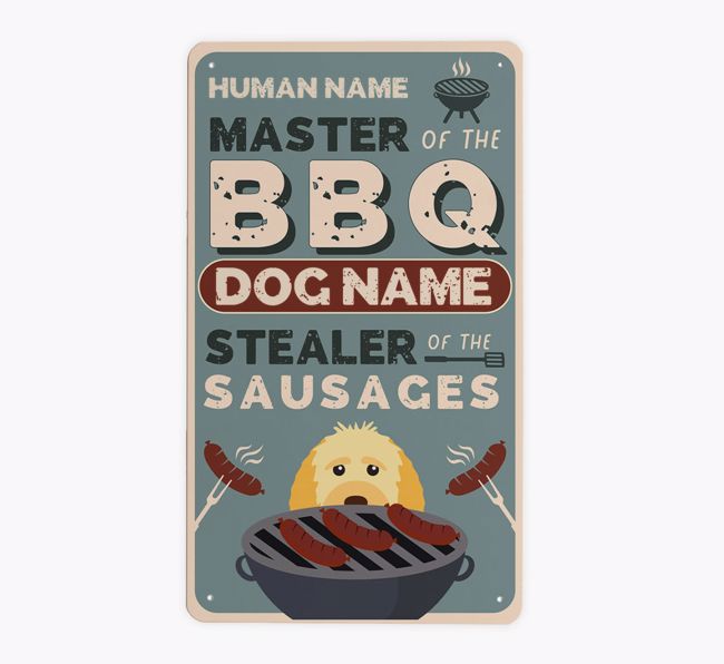 BBQ: Personalized {breedFullName} Metal Sign